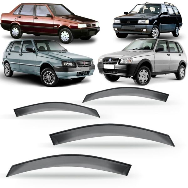 Calha Defletor De Chuva Para Uno 04 Portas 1990 1991 A 2010 Fumê
