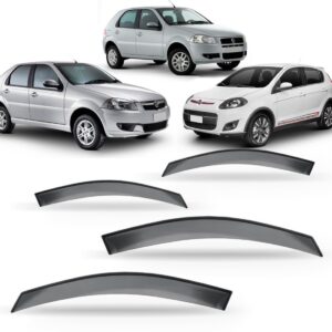 Calha Defletor De Chuva Palio 96/2016 Siena 97/16 4 Portas. Fumê