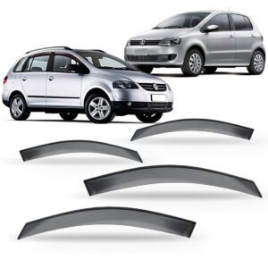 Calha Defletor De Chuva Para Fox Sapcefox 04 Portas Acrílico Fumê