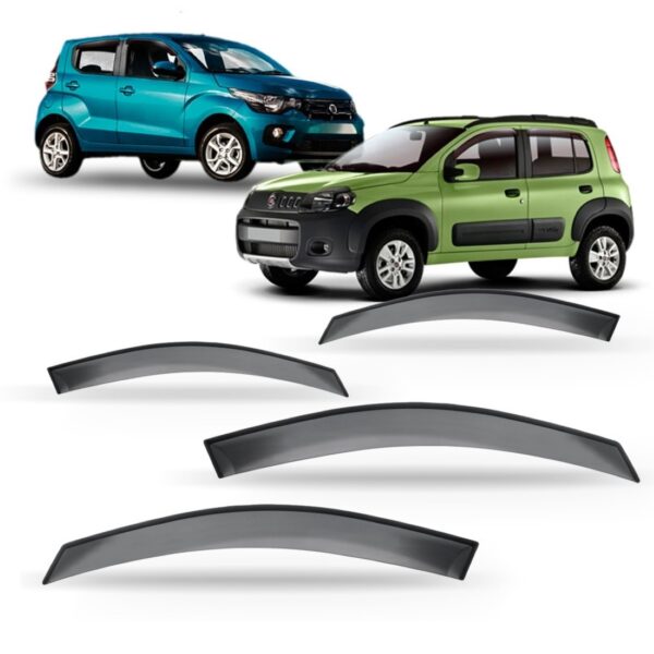 Calha Defletor De Chuva Para Fiat Mobi 2011 2012 2013 A 2025 Fumê