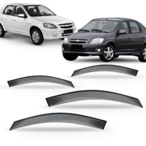 Calha Chuva Celta 2002 À 2016 Prisma 2007 À 2012 4 Portas. Fumê