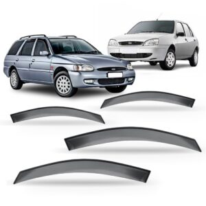 Jogo Calha Chuva Fiesta 01/06 Escort Wagon 97/02 4 Portas Fumê