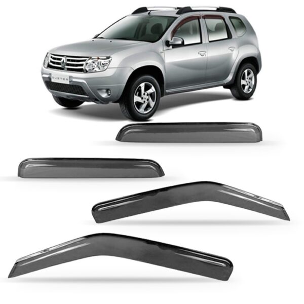 Calha Defletor De Chuva Renault Duster 2011 A 2018 Acrílico Fumê