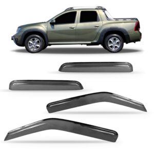 Jogo Calha Defletor Chuva Duster Oroch 1.6 2.0 2015 A 2021 Fumê