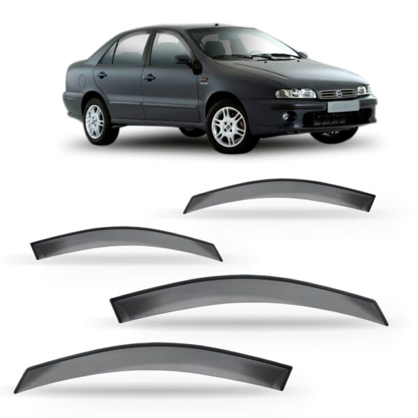 Calha Defletor De Chuva Marea Sedan 1999 À 2006 Fumê