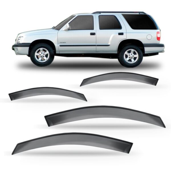 Calha Chuva Defletor Blazer 95 A 2007 2008 2009 2010 2011 4p Fumê