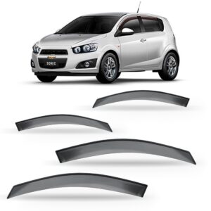 Calha Defletor De Chuva Sonic Hatch 2012 À 2015 4 Portas Fumê