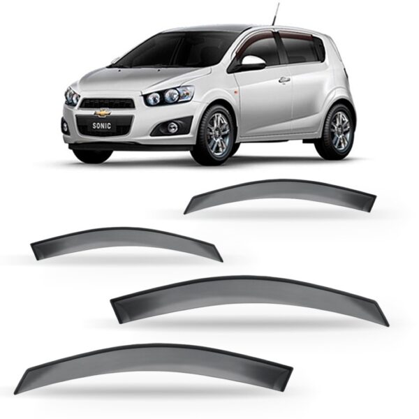 Calha Defletor De Chuva Sonic Hatch 2012 À 2015 4 Portas Fumê