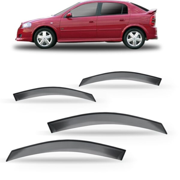 Calha Defletor De Chuva Para Astra Hatch 04 Portas 98 A 2005 Fumê
