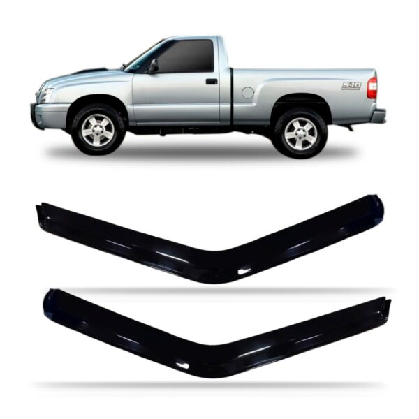 Calha Chuva S10 Cabine Simples 2005 À 2011 2 Portas. Preto
