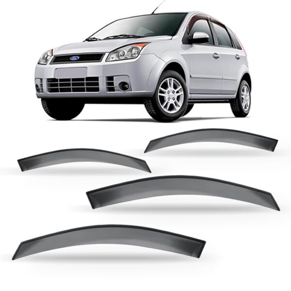 Calha Carro Fiesta Hatch Sedan 2002 A 2011 2012/14 - 4portas Fumê