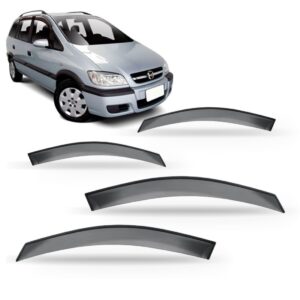 Calha Defletor De Chuva Chevrolet Zafira Acrílico Premium Fumê