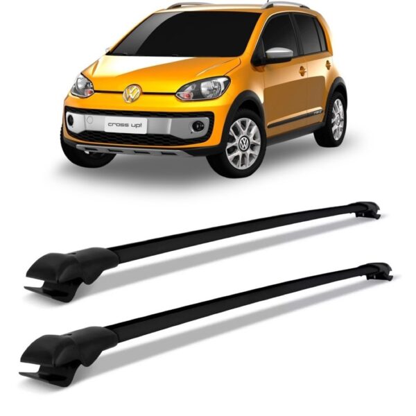 Rack Teto Travessa Slim Up Cross Todos Anos Aluminio Preto Preto