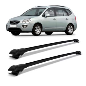 Rack De Teto Travessa Kia Carens 08 A 12 Slim Preto 45kg Preto