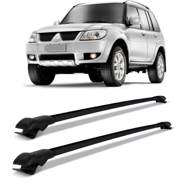Travessa Rack Bagageiro Pajero Tr4 2010 Até 2016 Slim Preto Preto