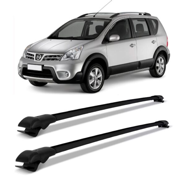 Rack Teto Travessa Livina X-gear 2008 A 2017 Slim Preto Preto