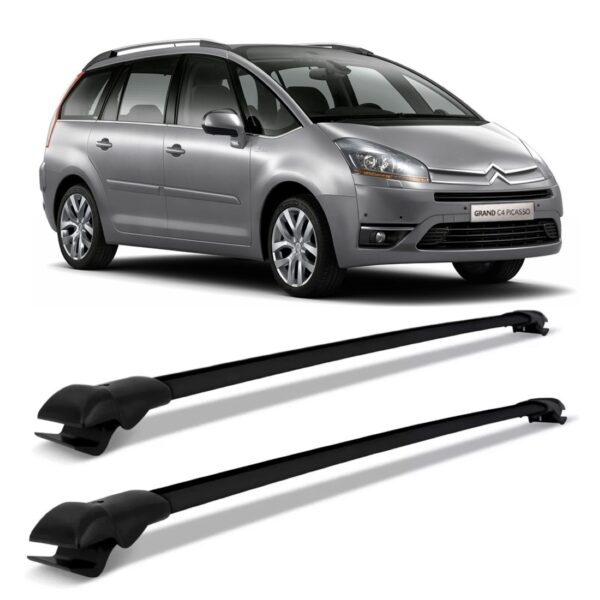 Rack Teto Suporte Citroen Grand C4 Picasso 07/14 Slim Preto Preto