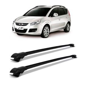 Rack De Teto Bagageiro Jac J6 Slim Preto Aluminio Preto