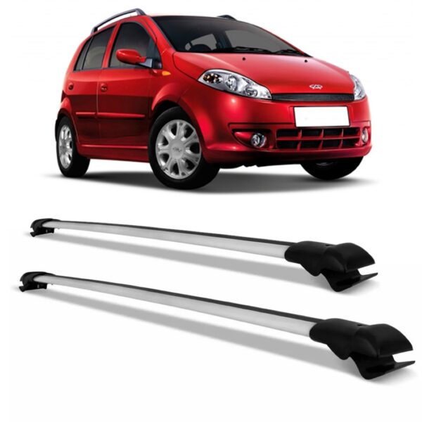 Rack De Teto Bagageiro Chery Face Slim Prata Prata