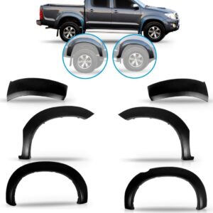 Kit Alargador Moldura Paralama Hilux 2005 A 2011 Com 6 Peças