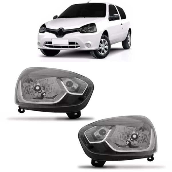 Farol Clio 2013 A 2017 Mascara Negra 1ª Linha - Direito/passageiro