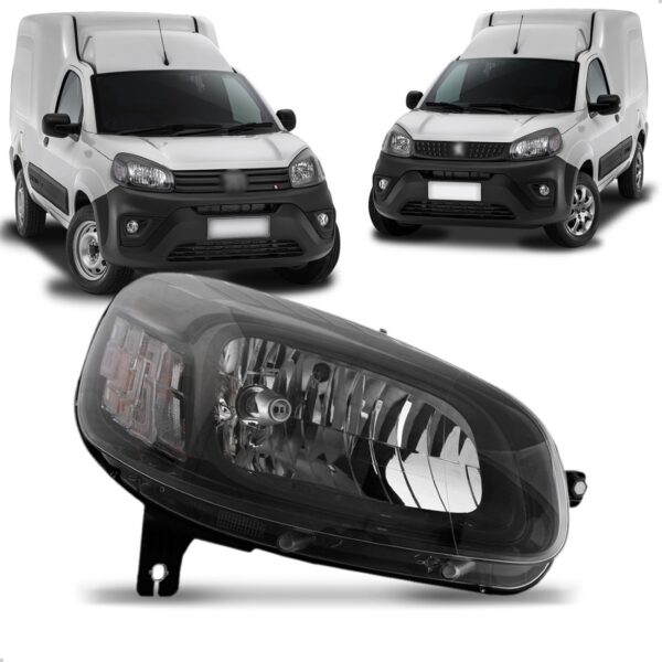 Farol Uno 2015 2016 2017 2018 Mascara Negra Fumê 1ª Linha Direito/passageiro