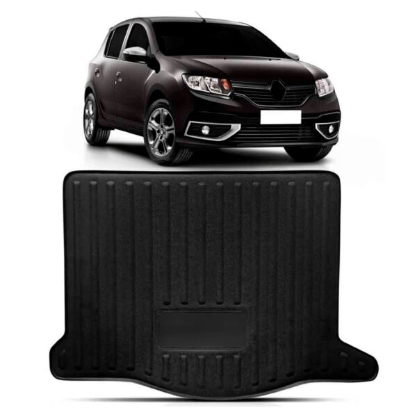 Tapete Bandeja Porta Malas Renult Sandero 2015 A 2018 Rígido Preto