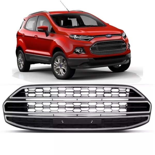 Grade Parachoque Ecosport 2013 A 2015 Friso 1a Linha Preto