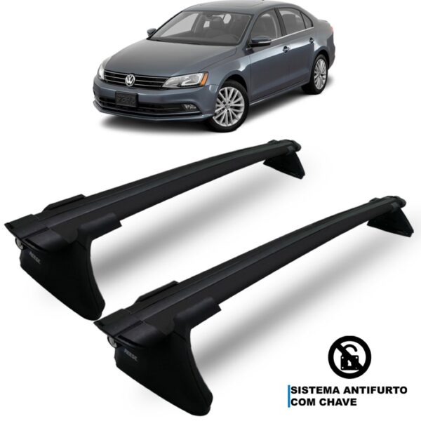 Rack Travessa Jetta 2015/2016 Preto Premium Antifurt Oferta Preto
