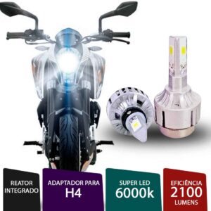 Lâmpada Super Led 3d H4 / H7 6000k Para Moto Cityclass 200i. H4/h7 Branco Branco