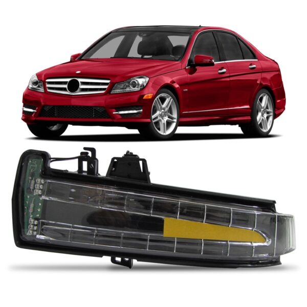 Lanterna Retrovisor Classe C 2011 A 2013 Le Preto