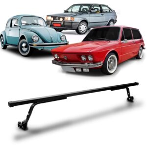 Rack Teto Carros Antigos Aplicação Universal Em Canaleta Preto