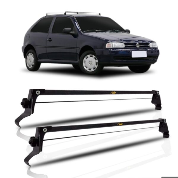 Rack De Teto L World Gol G2 G3 G4 Bagageiro Preto. Preto