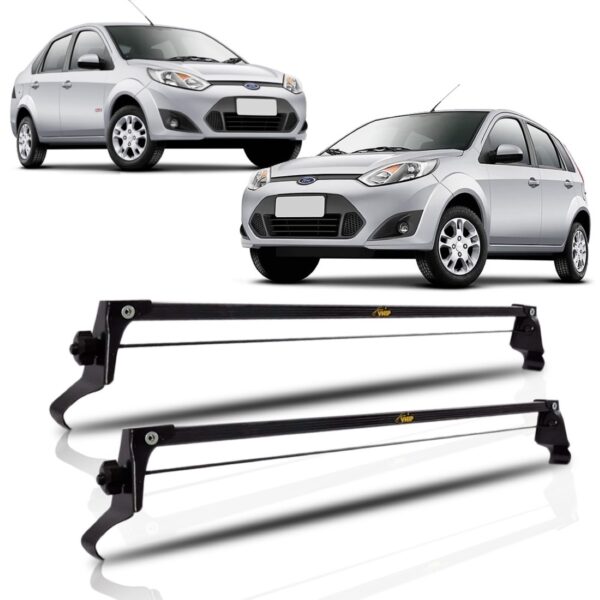 Rack De Teto Travessa Aço New Fiesta Rocam 2003...2014 Preto