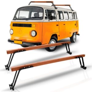 Rack De Teto Bagageiro Em Madeira Volkswagen Kombi 2008 Preto