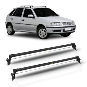 Rack De Teto L World Gol G2 G3 G4 Bagageiro Preto Preto