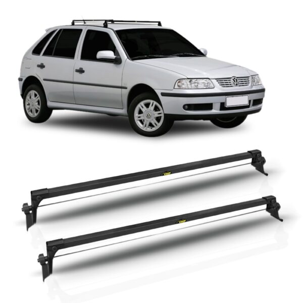 Rack De Teto L World Gol G2 G3 G4 Bagageiro Preto Preto