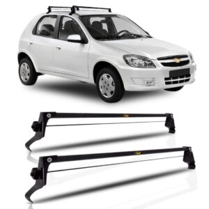 Rack De Teto Bagageiro Automotivo Para  Celta 04 Portas  Preto