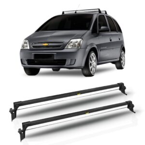 Rack De Teto Bagageiro Automotivo Para Meriva 2003 A 2012 Preto