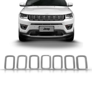 Kit 7 Frisos Grade Jeep Compass 2017 A 2018 Cromado