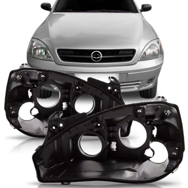 Carcaça Farol Corsa Montana 03 04 05 06 07 08 09 10 11 12- Lado Direito