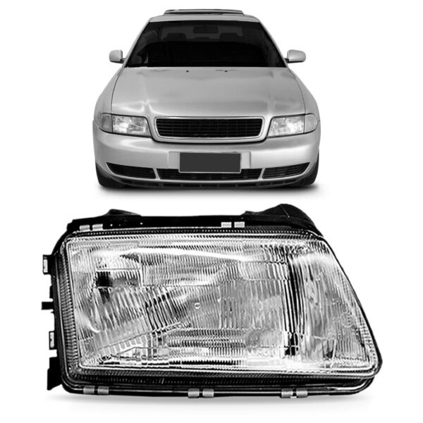 Farol Farol Audi A4 94 95 96 97 98 99 Foco Simples 1ª Linha Direito/passageiro