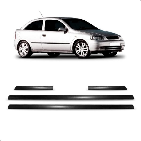 Jogo Friso Lateral Para Astra 1999 A 01 02 2portas 4 Peças. Preto