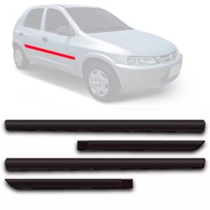 Friso Borrachão Lateral Celta 2000 A 2005 4p - Kit 4 Peças