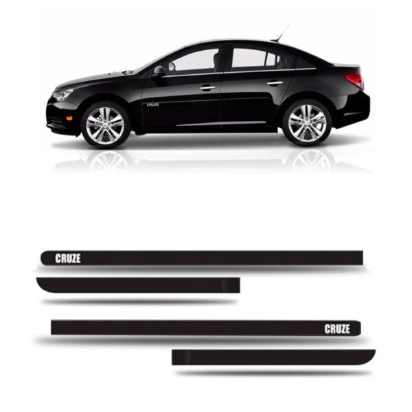 Jogo Friso Borrachão Para Cruze 2012 13 14 15 16  2017 4p