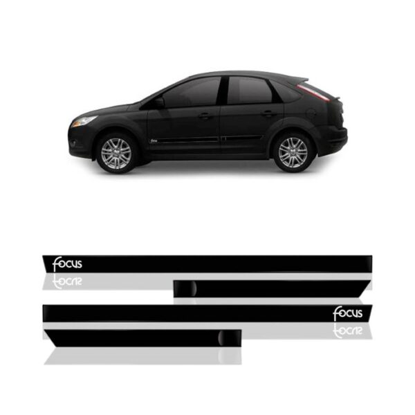 Jogo Friso Lateral Para Focus 4 Portas 4 Peças