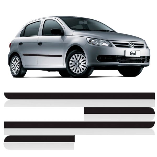 Friso Lateral Borrachão Para Gol G5 G6 Gv Gvi 2013 A 2017