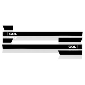 Friso Borrachão Lateral Gol 2005 A 2008 2p - Kit 6 Peças