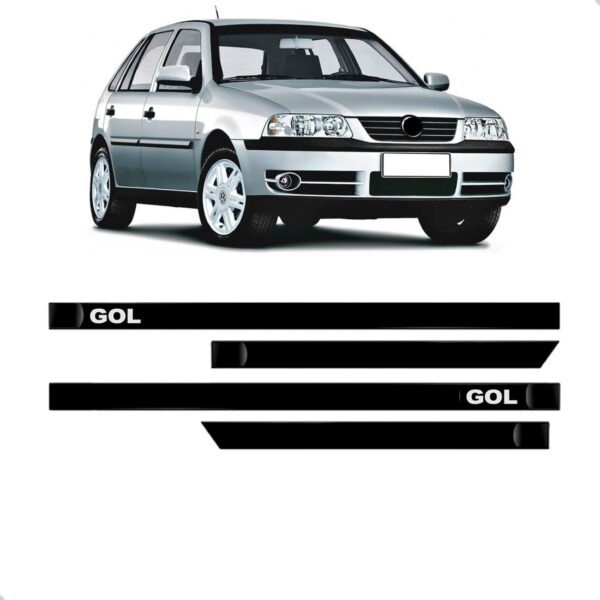 Kit Jogo Friso Lateral Para Gol G4 2005 2006 A 2008 4 Portas