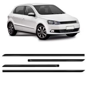 Friso Lateral Gol/voyage 2013 A 2017 4p - Preto - Kit 4 Pçs.